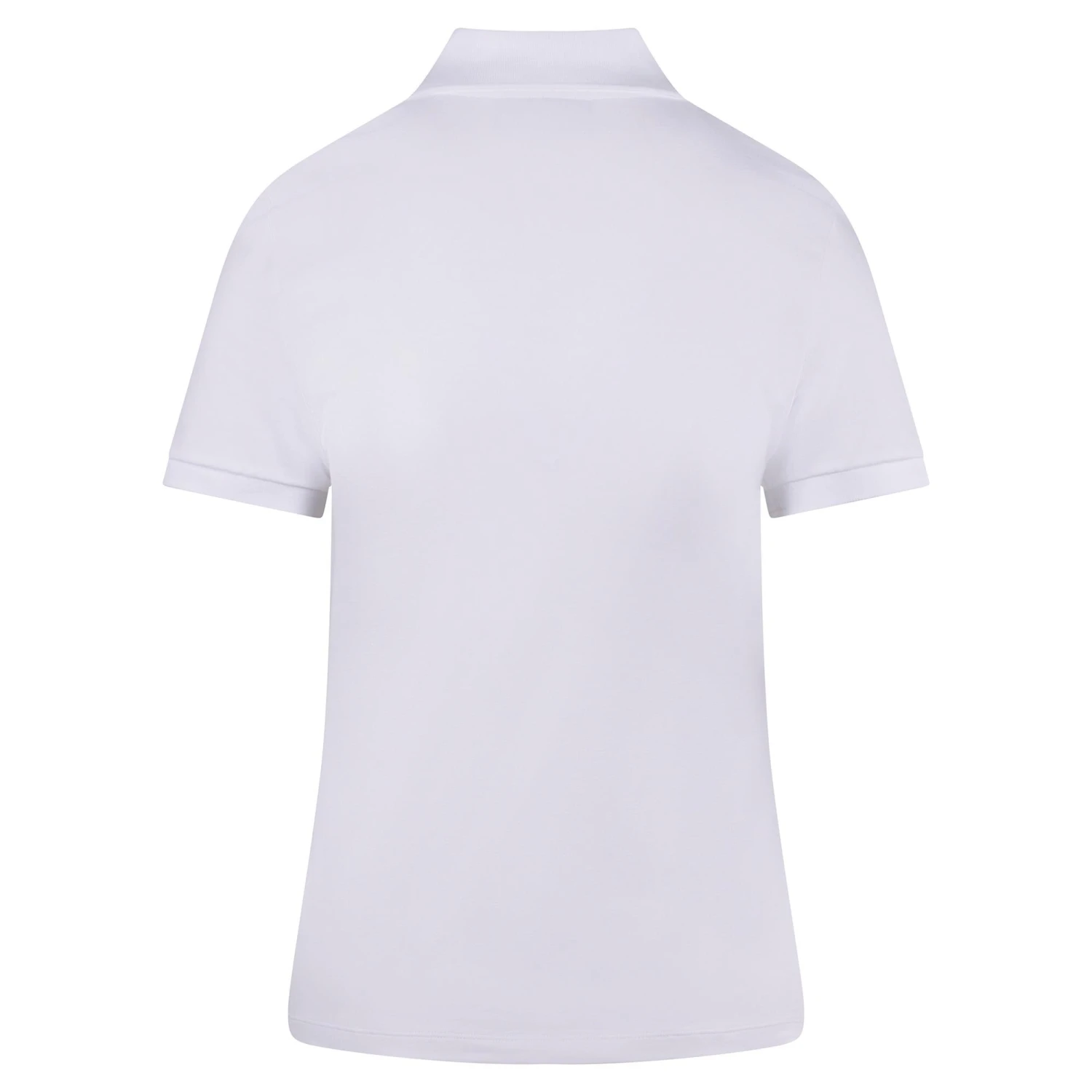 Ladies Lacoste Slim Fit Cotton Polo Shirt White - Image 2