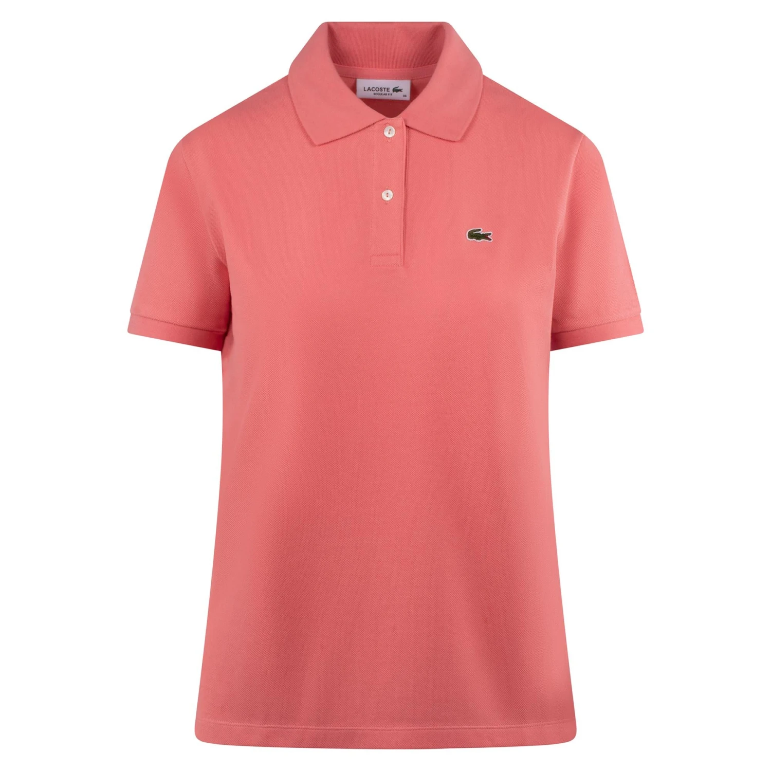 Ladies Lacoste Regular Fit Soft Cotton Petit Piqué Polo Shirt Pink - Image 6