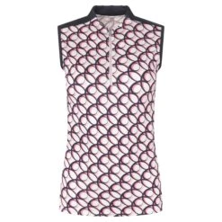 Tail Coralis Ladies Sleeveles Golf Polo Shirt Twilight Geo
