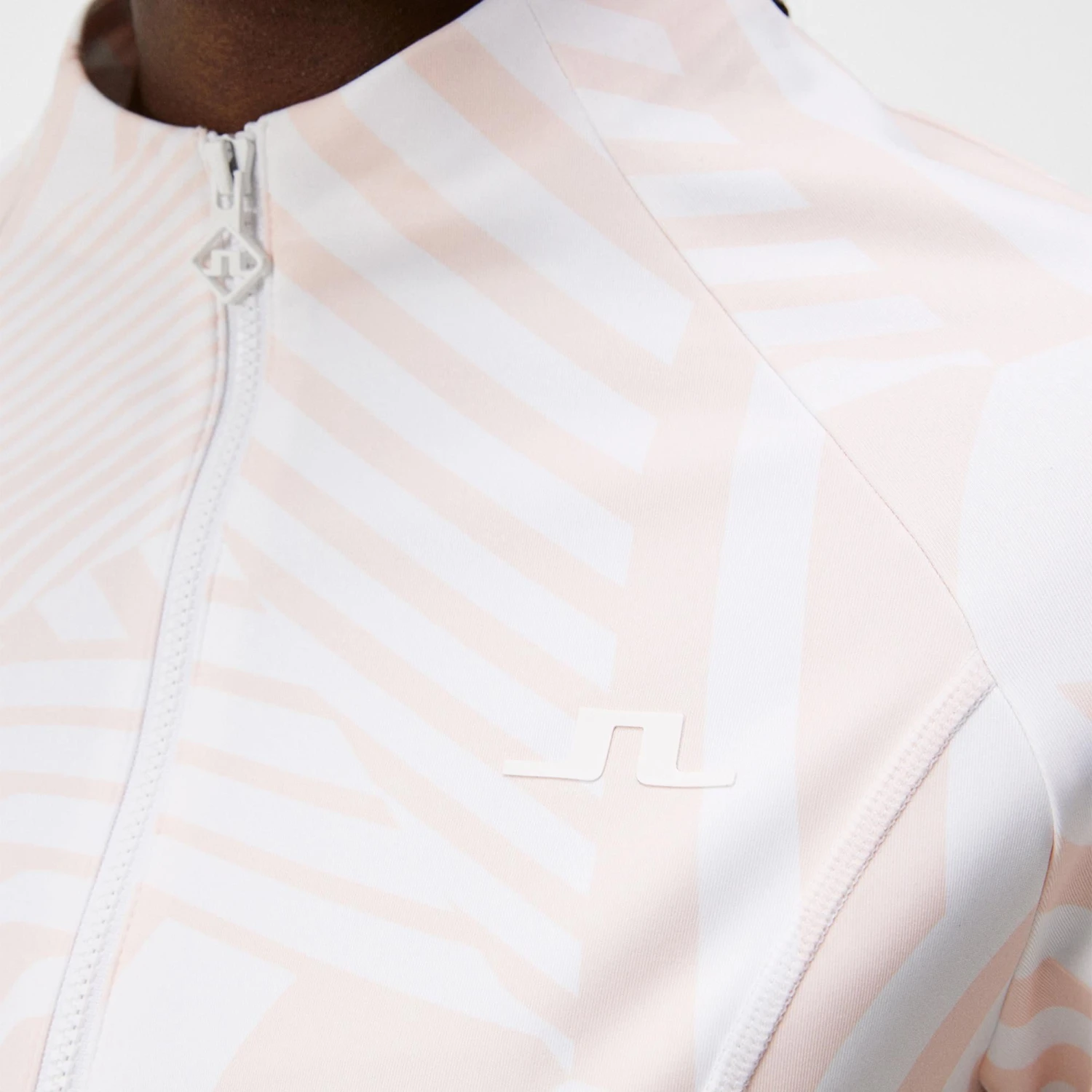 J.Lindeberg J Lindeberg June Print Ladies Golf Mid Layer Dazzle Wave Rose - Image 10