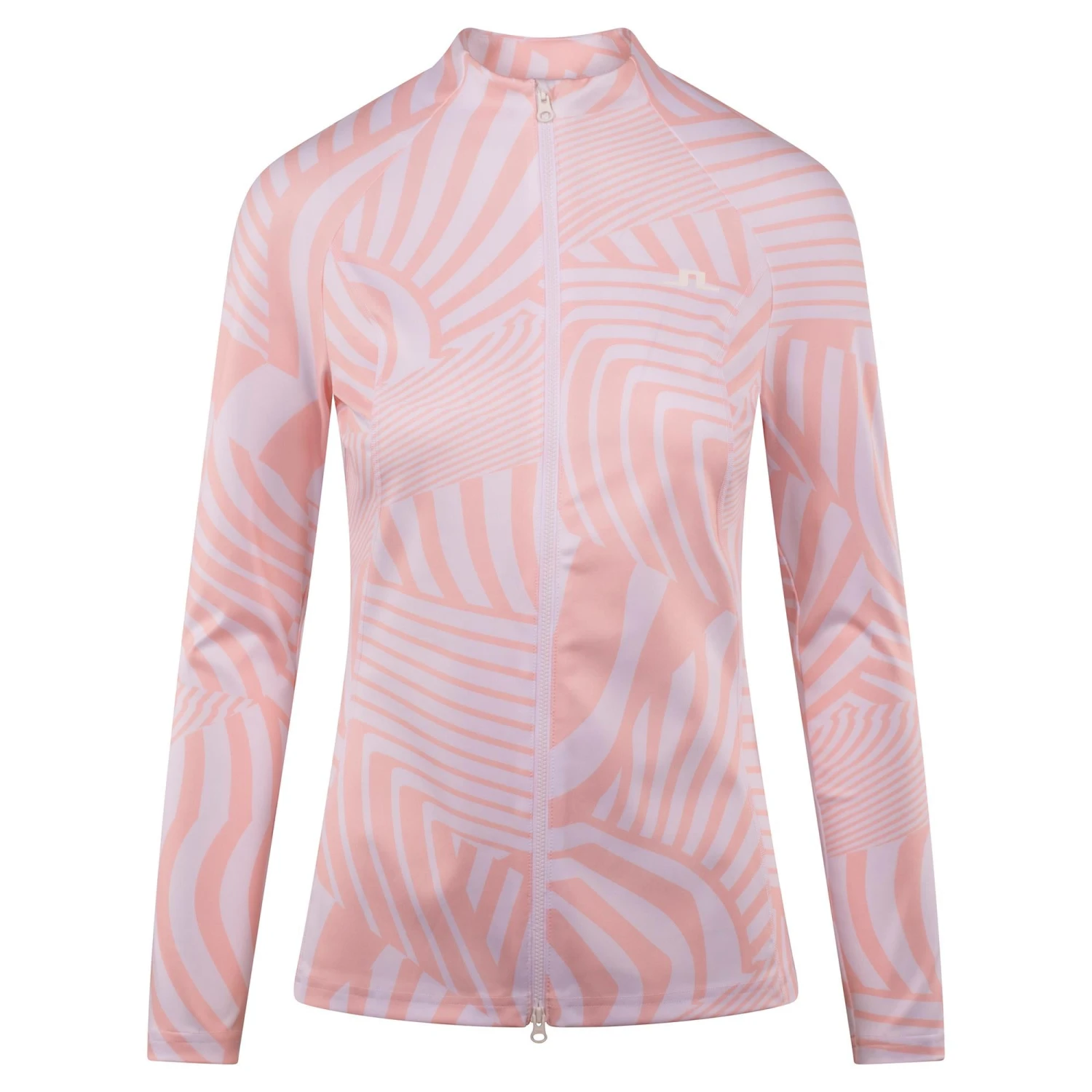 J.Lindeberg J Lindeberg June Print Ladies Golf Mid Layer Dazzle Wave Rose - Image 11