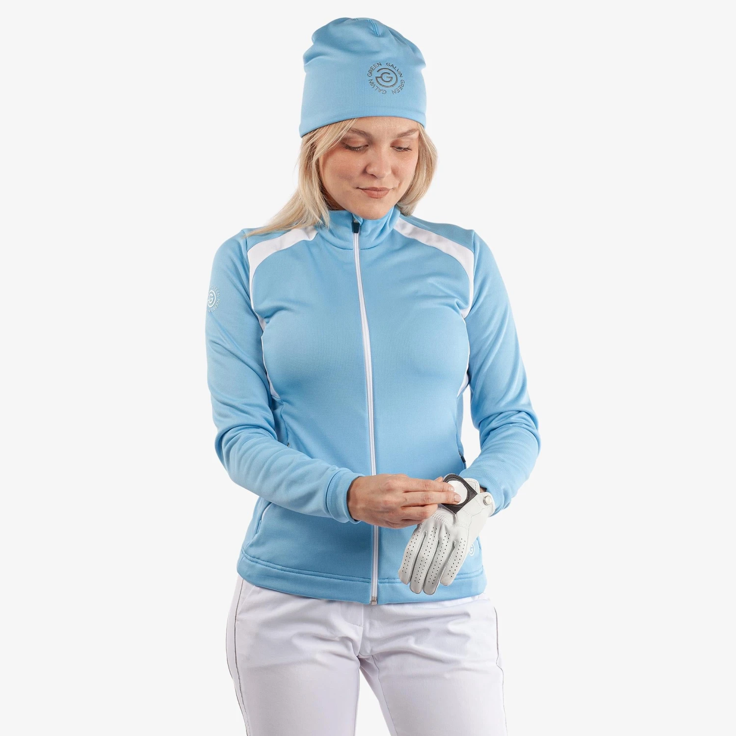 Galvin Green Destiny Insula Ladies Golf Mid Layer Alaskan Blue/White - Image 13