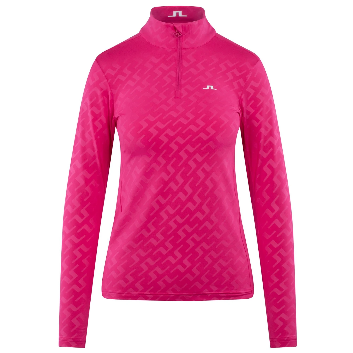 J.Lindeberg J Lindeberg Lauryn Deboss Ladies Golf Mid Layer Bias Bridge Pink