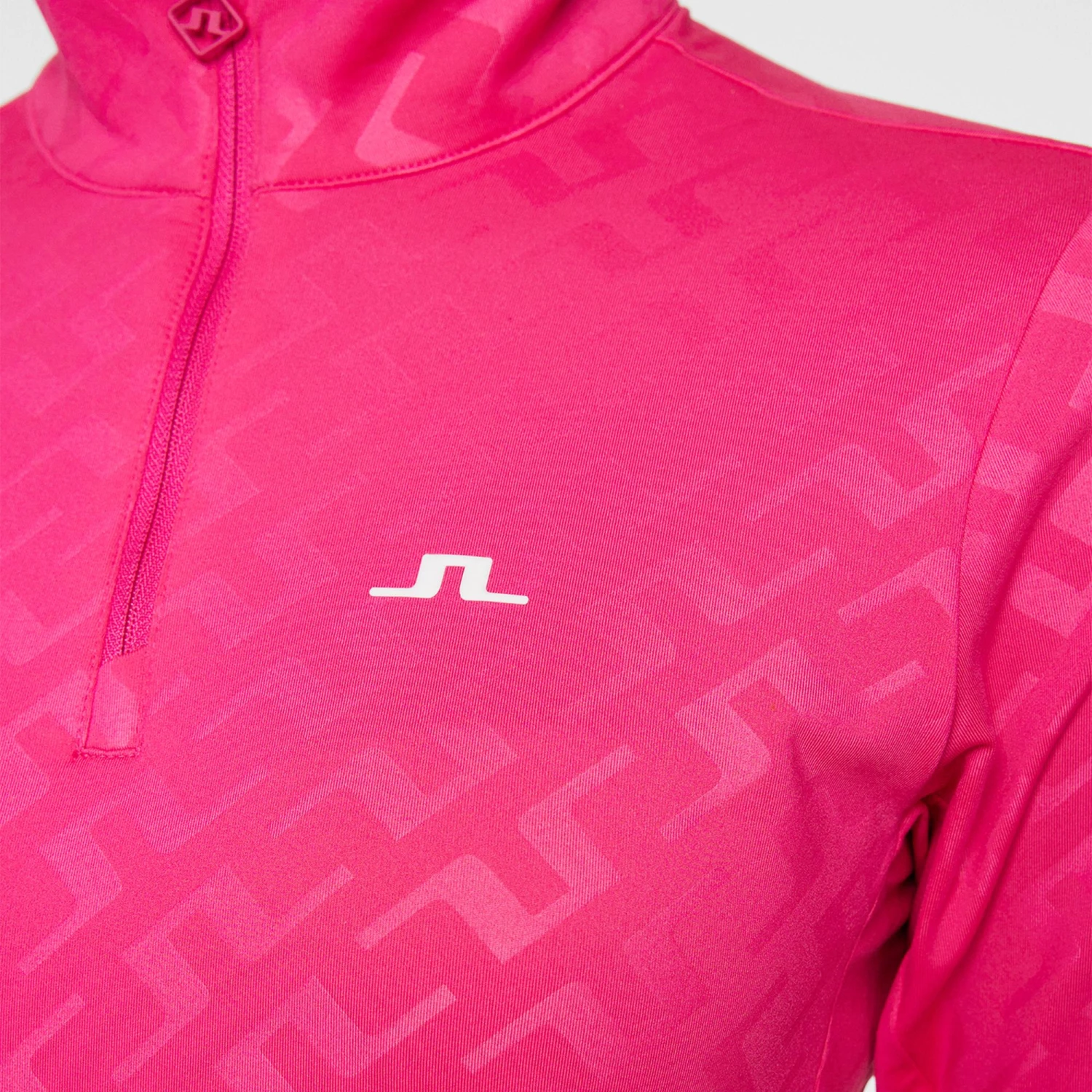 J.Lindeberg J Lindeberg Lauryn Deboss Ladies Golf Mid Layer Bias Bridge Pink - Image 6