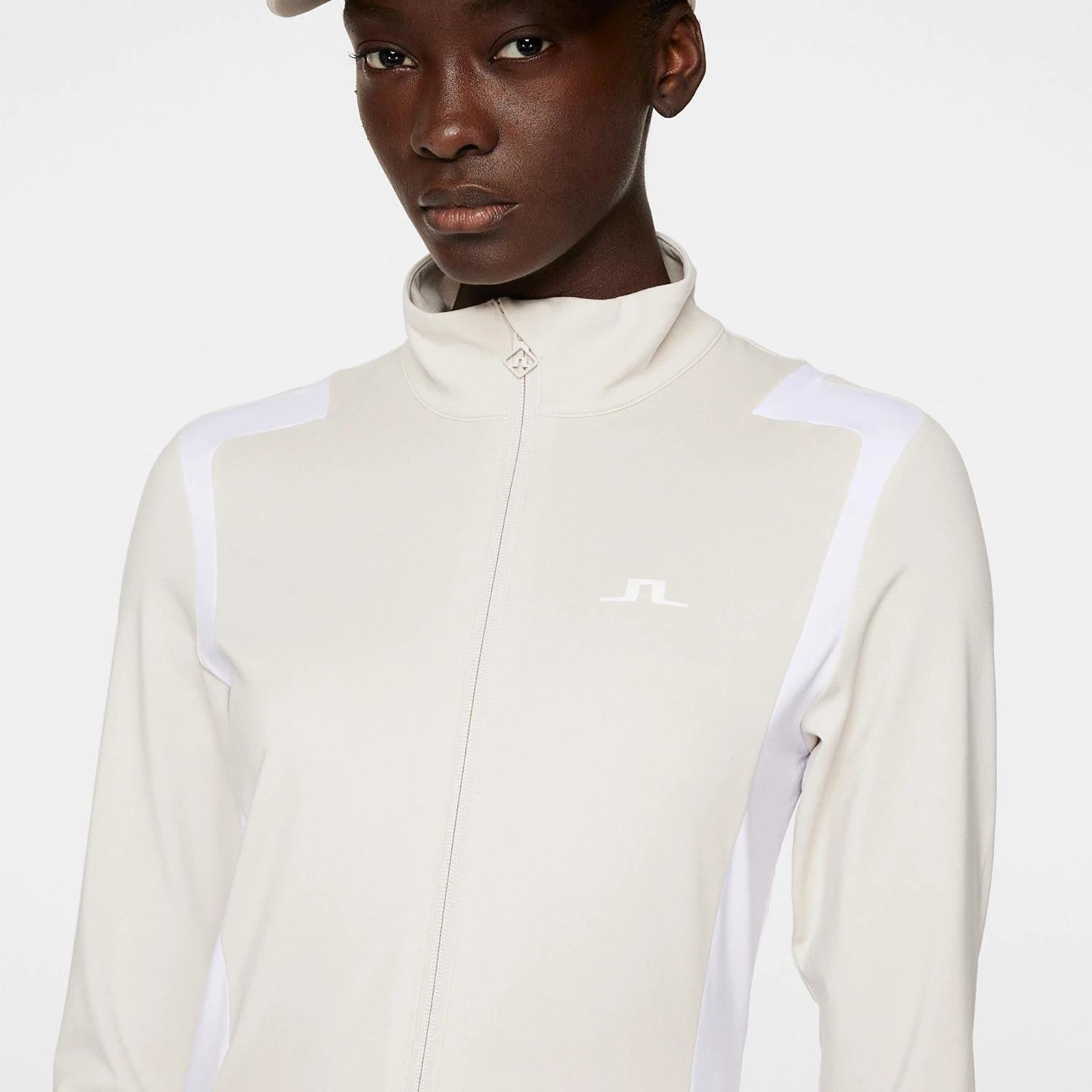 J.Lindeberg J Lindeberg Mae Full Zip Ladies Golf Mid Layer Moonbeam - Image 5