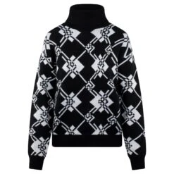 Daily Sports Acari Ladies Roll Neck Knitted Golf Pullover Black