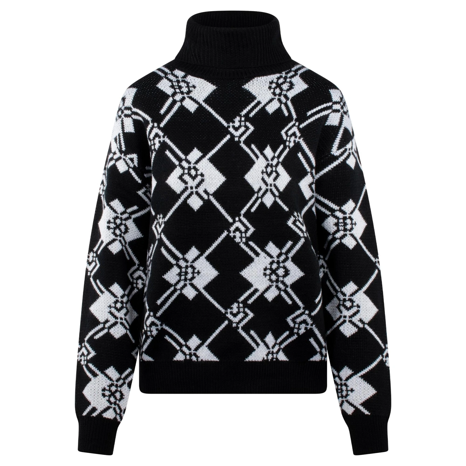 Daily Sports Acari Ladies Roll Neck Knitted Golf Pullover Black - Image 6