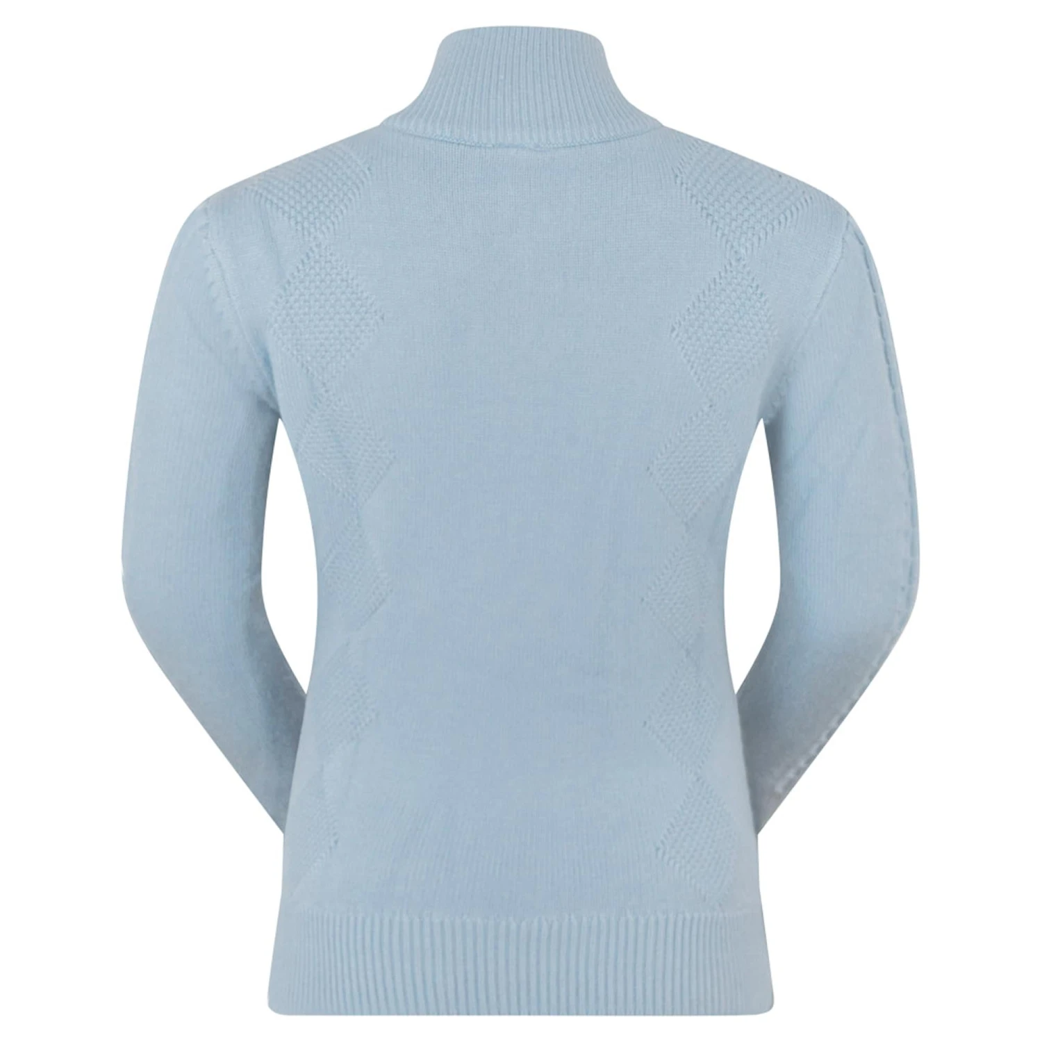 Pure Golf Sorrell Cable Knit Lined Ladies Golf Jumper Powder Blue - Image 2