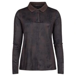 Rohnisch Sia Thermal Ladies Golf Polo Shirt Brown Snake