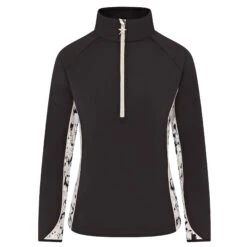 Swing Out Sister Maisy Ladies Golf Mid Layer Bleached Sand/Pearl Black