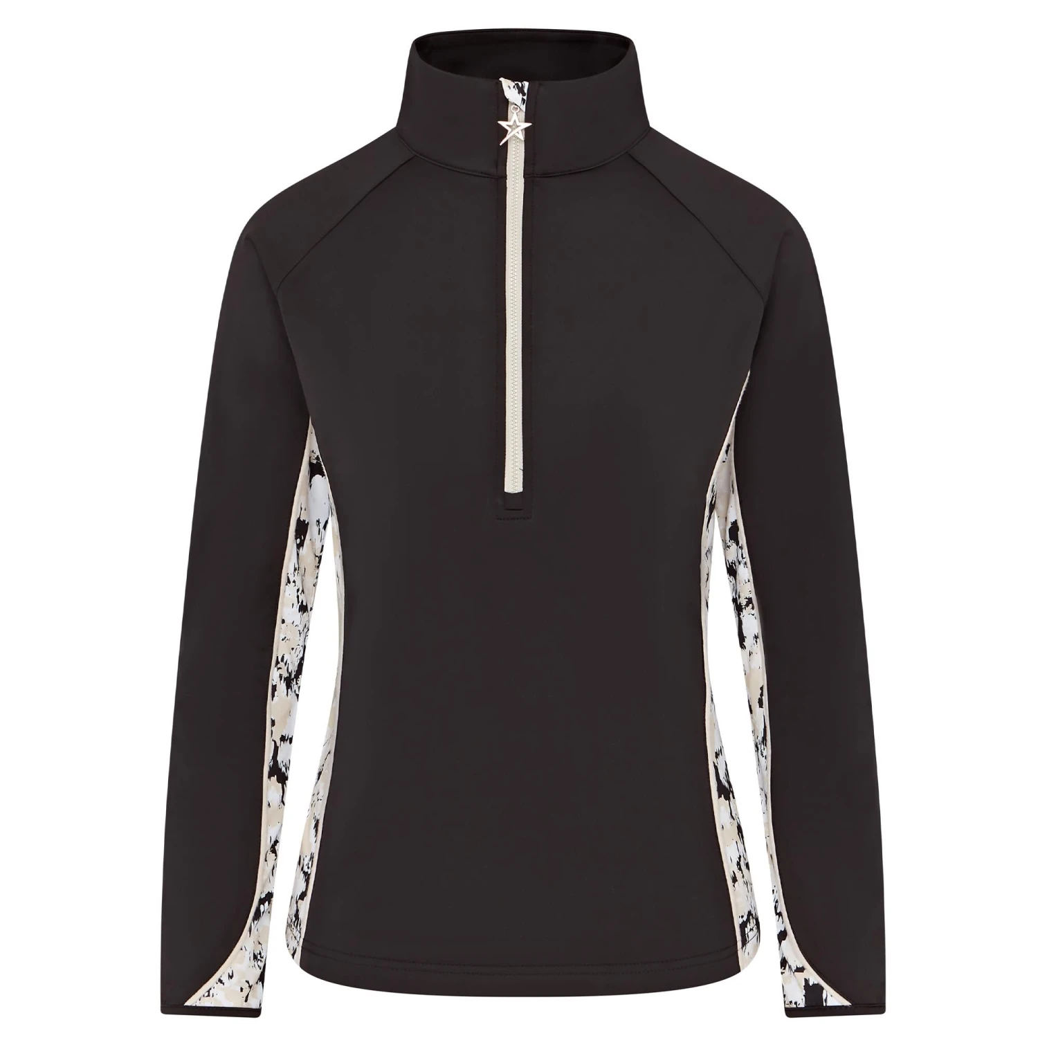 Swing Out Sister Maisy Ladies Golf Mid Layer Bleached Sand/Pearl Black