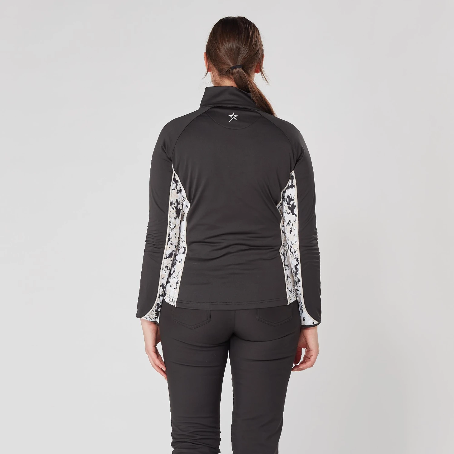 Swing Out Sister Maisy Ladies Golf Mid Layer Bleached Sand/Pearl Black - Image 5