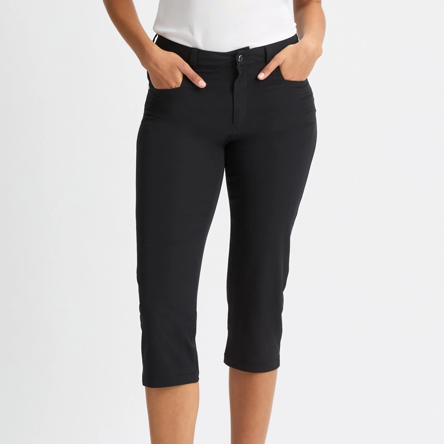 Rohnisch Chie Comfort Stretch Ladies Golf Capri Black - Image 4