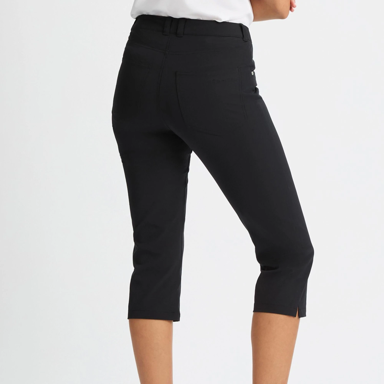 Rohnisch Chie Comfort Stretch Ladies Golf Capri Black - Image 5