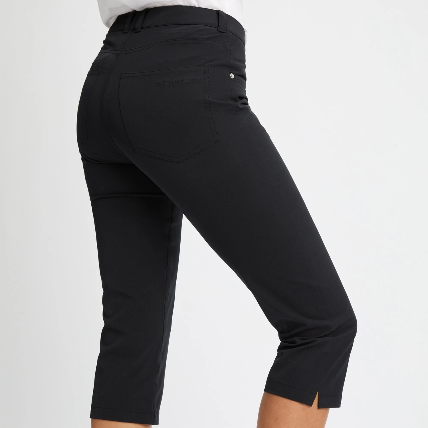 Rohnisch Chie Comfort Stretch Ladies Golf Capri Black - Image 6