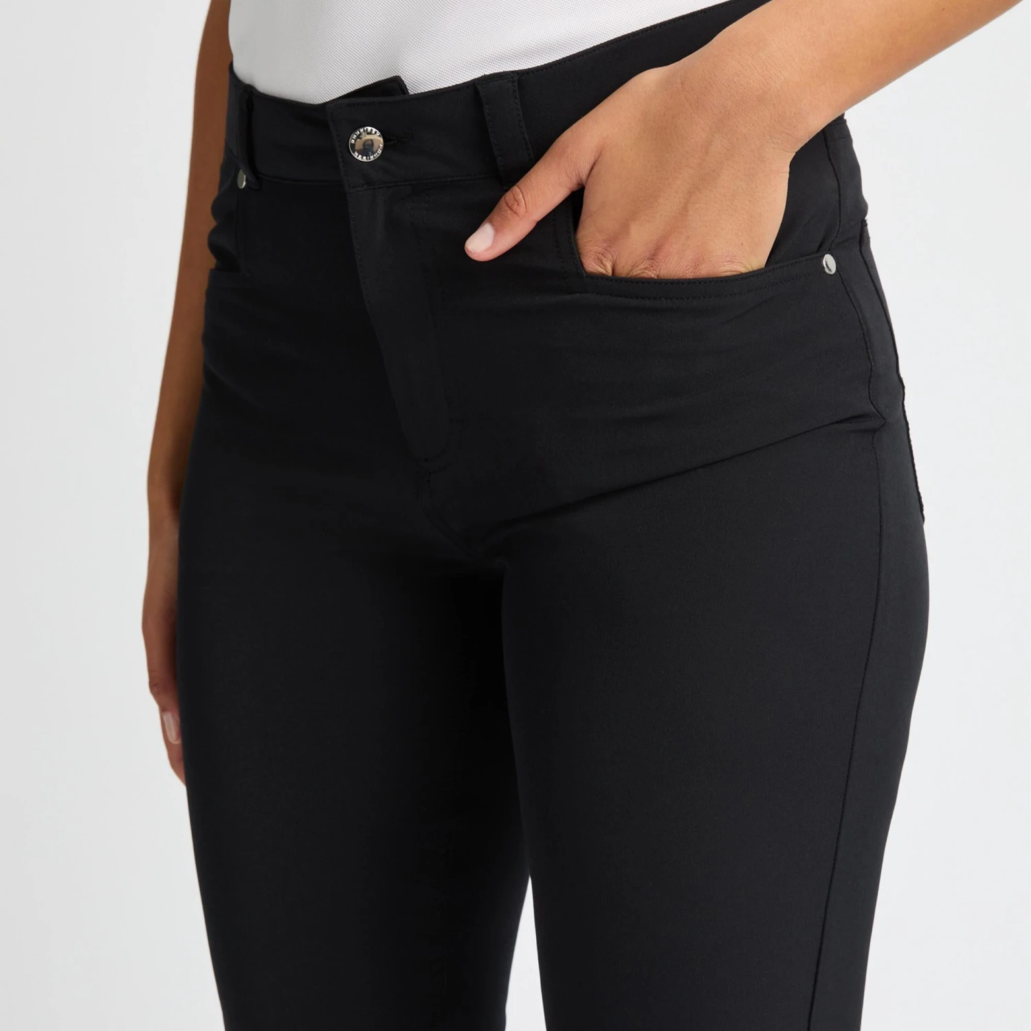 Rohnisch Chie Comfort Stretch Ladies Golf Capri Black - Image 7