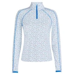 G/FORE Aye Poppy Silky Tech Nylon Ladies Golf Mid Layer Snow