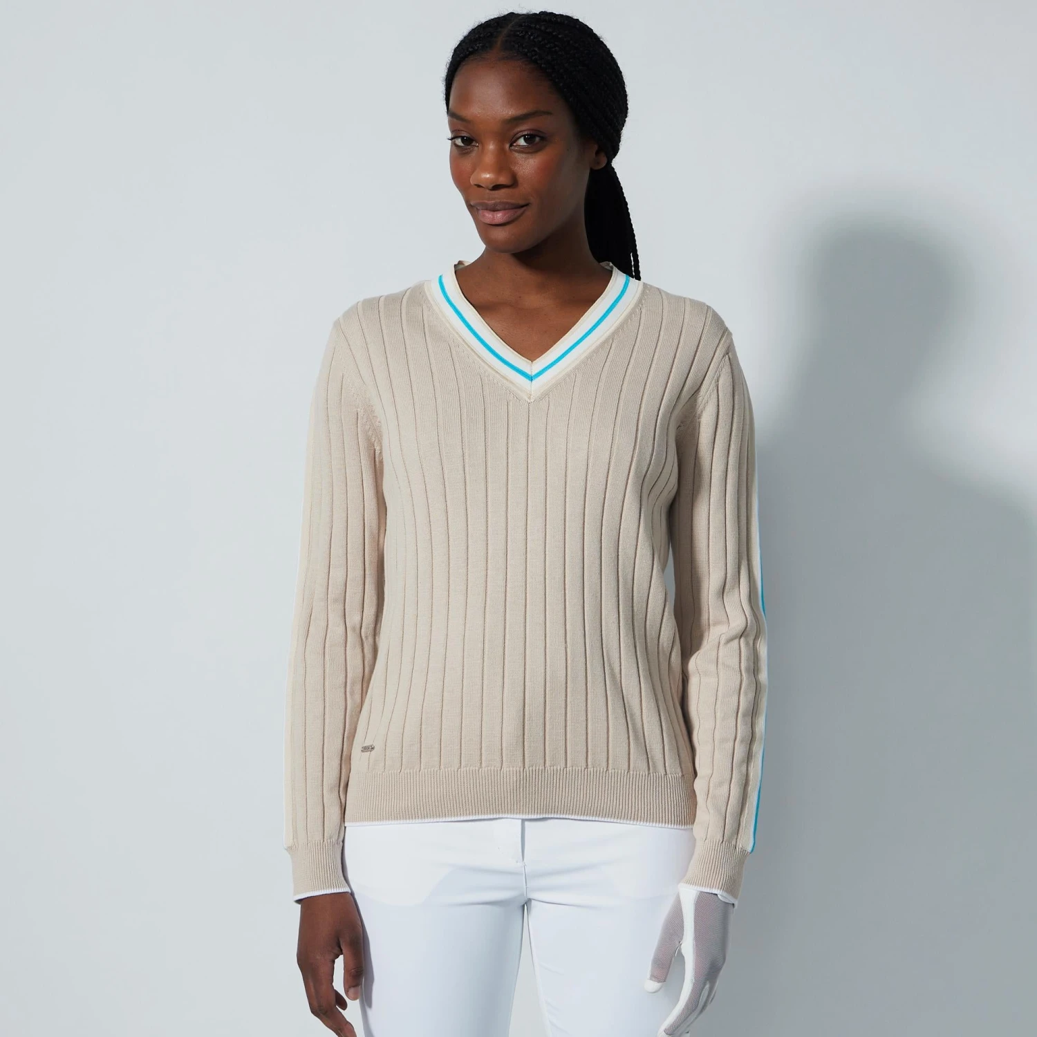 Daily Sports Mairi Knitted Ladies Golf Sweater Raw - Image 3