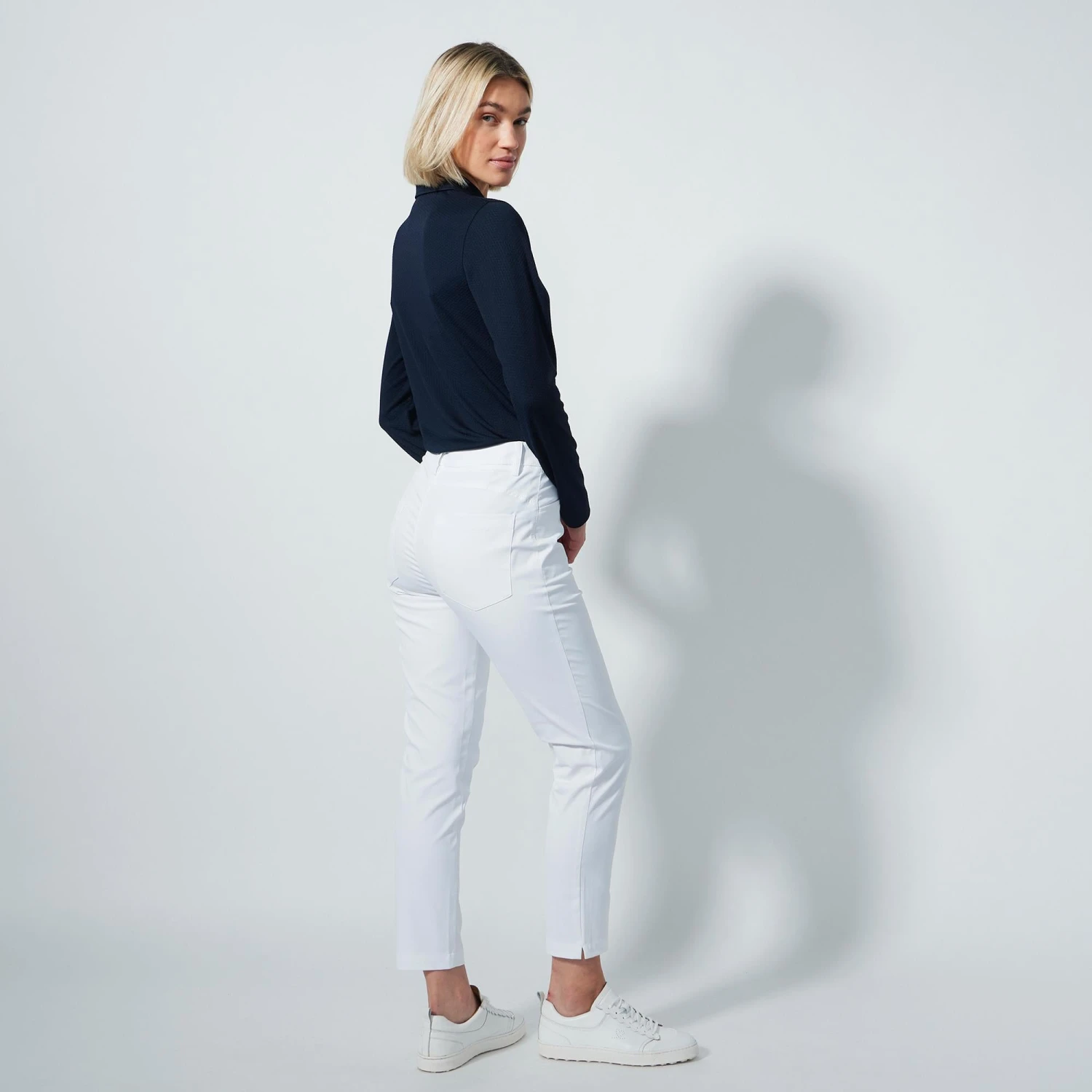 Daily Sports Lyric V2 High Water Ladies Golf Pants White 94CM - Image 4