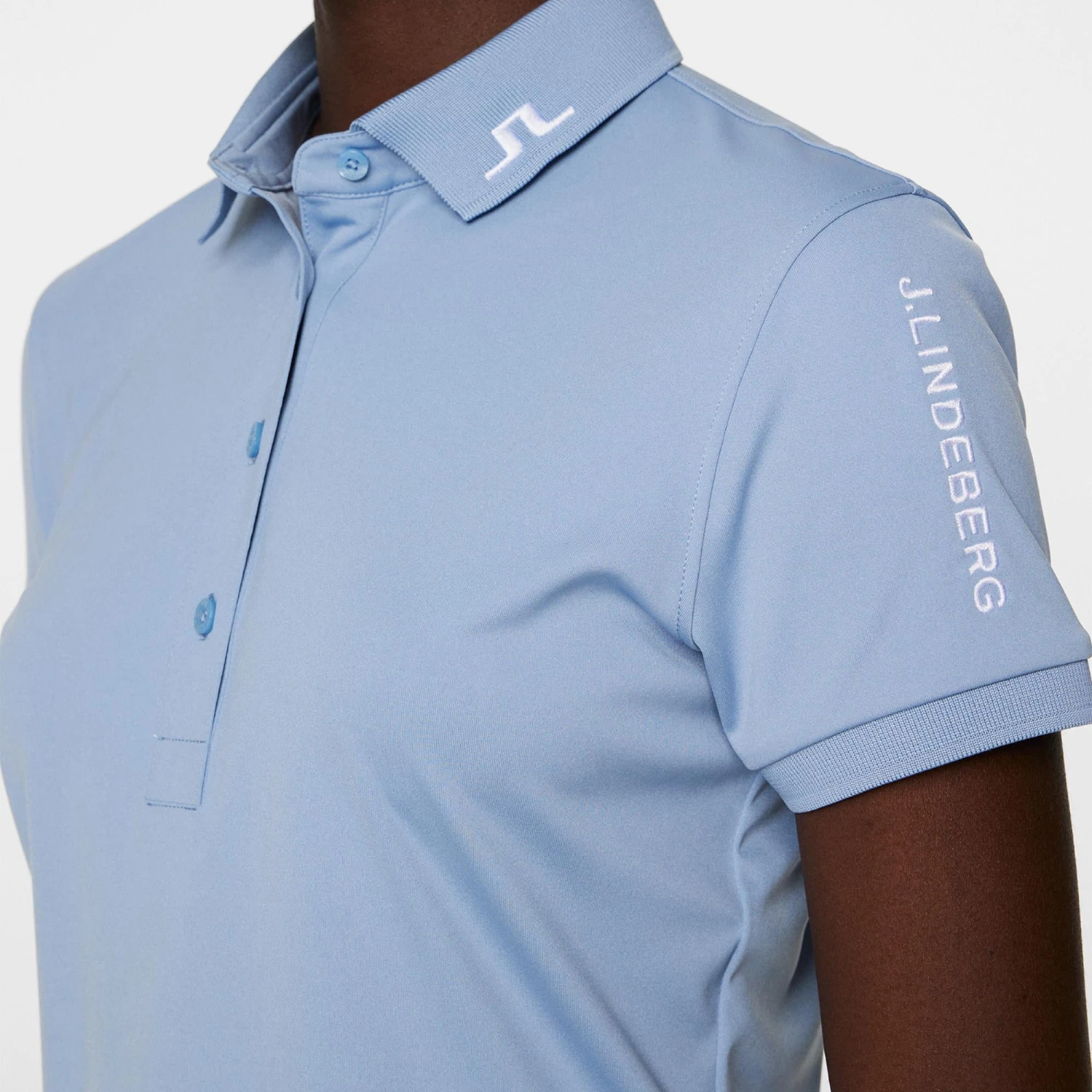 J.Lindeberg J Lindeberg Tour Tech Ladies Golf Polo Shirt Rain Washed - Image 6