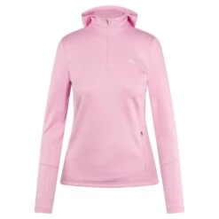J.Lindeberg J Lindeberg Aerial Quarter Zip Ladies Golf Hoodie Nosegay
