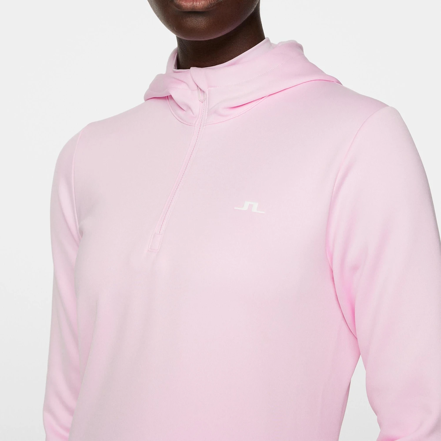 J.Lindeberg J Lindeberg Aerial Quarter Zip Ladies Golf Hoodie Nosegay - Image 6