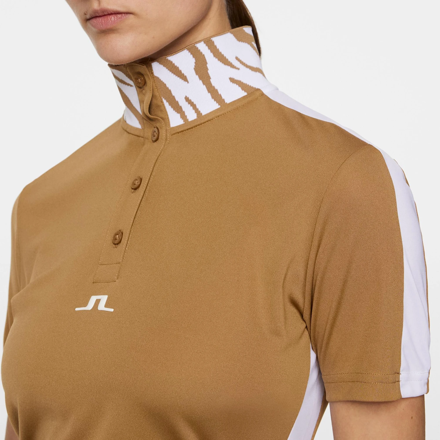J.Lindeberg J Lindeberg Pip Ladies Golf Polo Shirt Tigers Eye - Image 6